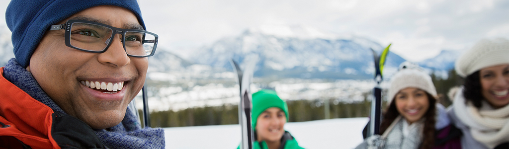 Skiing group